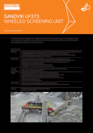 Stații de sortare mobile Sandvik UF373