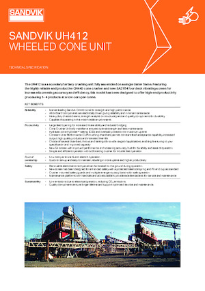 Stații de sortare mobile Sandvik UH412