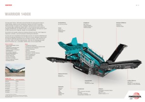 Stații de sortare mobile Powerscreen Warrior 1400X