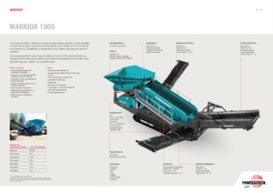 Stații de sortare mobile Powerscreen Warrior 1800