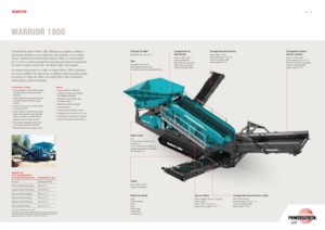 Stații de sortare mobile Powerscreen Warrior 1800
