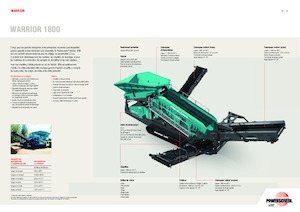 Stații de sortare mobile Powerscreen Warrior 1800