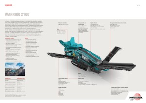 Stații de sortare mobile Powerscreen Warrior 2100