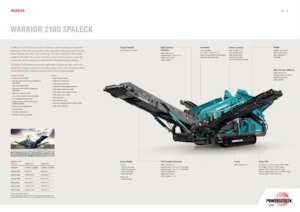 Stații de sortare mobile Powerscreen Warrior 2100 Spaleck