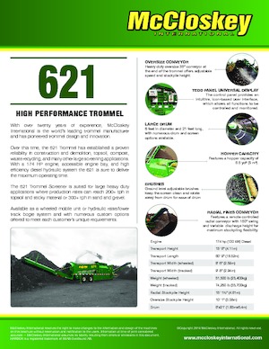 Stații de sortare mobile cu tambur McCloskey 621RE