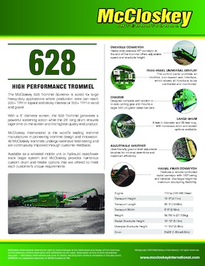Stații de sortare mobile cu tambur McCloskey 628RE