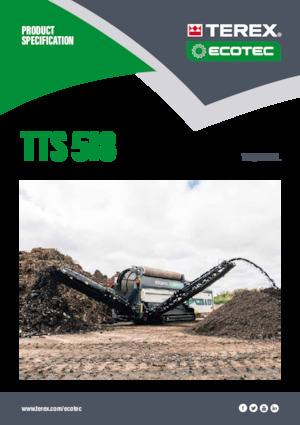 Stații de sortare mobile cu tambur Terex Ecotec TTS 518T