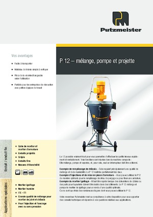 Pompe de amestecare mortar Putzmeister P 12 