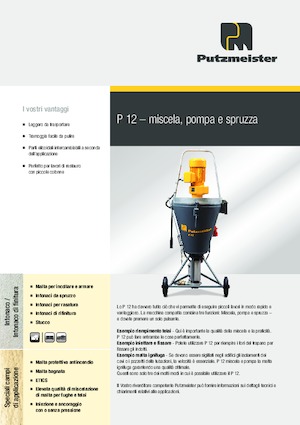 Pompe de amestecare mortar Putzmeister P 12 