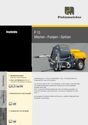 Pompe de beton staționare Putzmeister P 13 EMR KA 230