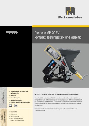 Pompe de amestecare mortar Putzmeister MP 20 EV