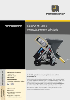 Pompe de amestecare mortar Putzmeister MP 20 EV