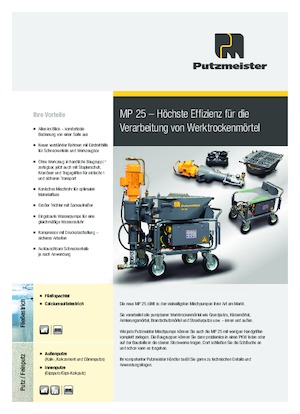 Pompe de amestecare mortar Putzmeister MP 25 