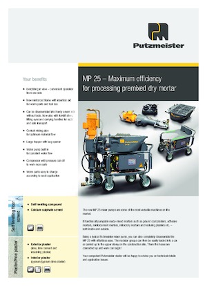 Pompe de amestecare mortar Putzmeister MP 25 