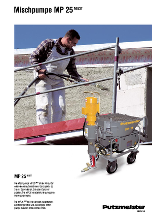 Pompe de amestecare mortar Putzmeister MP 25 Mixit JP-WP/D5K