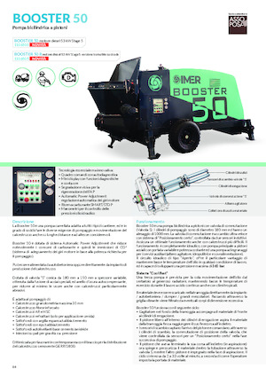 Mașini de pulverizat si transport mortar Imer Booster 50R