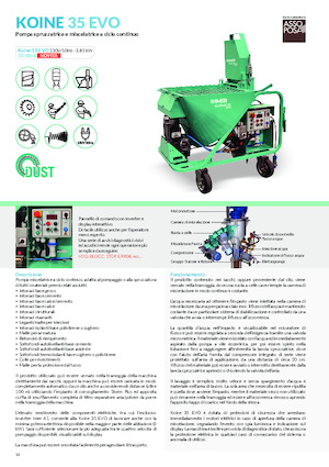 Mașini de pulverizat si transport mortar Imer Koine 35 Evo