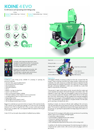 Mașini de pulverizat si transport mortar Imer Koine 4 Evo