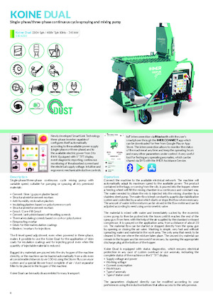 Mașini de pulverizat si transport mortar Imer Koine Dual