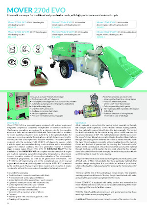 Mașini de pulverizat si transport mortar Imer Mover 270db Evo