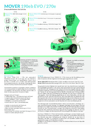 Mașini de pulverizat si transport mortar Imer Mover 270e WT