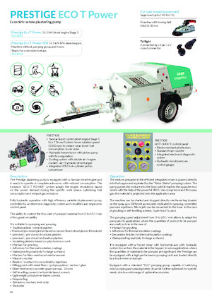 Mașini de pulverizat si transport mortar Imer Prestige SB