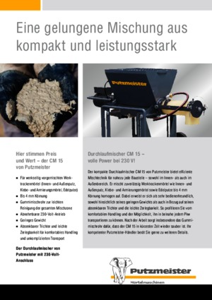 Pompe de amestecare mortar Putzmeister CM 15