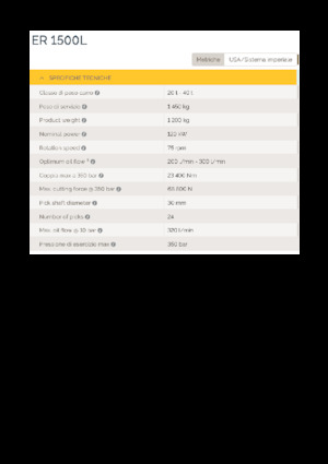 Capete de frezare montabile (hidr.) Epiroc ER 1500L
