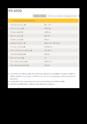 Capete de frezare montabile (hidr.) Epiroc ER 4000
