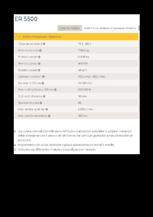 Capete de frezare montabile (hidr.) Epiroc ER 5500