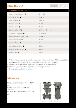 Capete de frezare montabile (hidr.) Erkat ERC 1500X