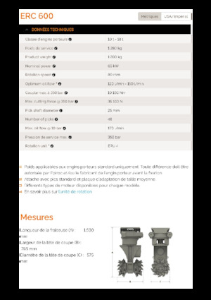 Capete de frezare montabile (hidr.) Erkat ERC 600