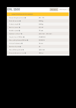 Capete de frezare montabile (hidr.) Epiroc ERL 1100