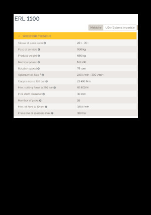 Capete de frezare montabile (hidr.) Epiroc ERL 1100