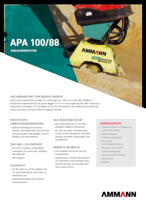 Vibratoare de suprafață montabile Ammann APA 10088