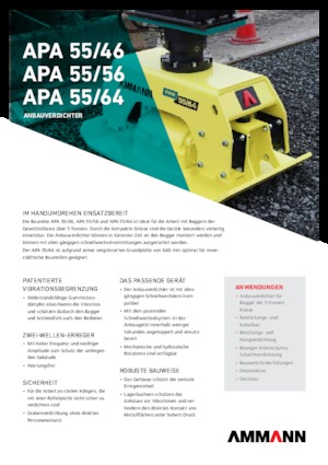 Vibratoare de suprafață montabile Ammann APA 5564