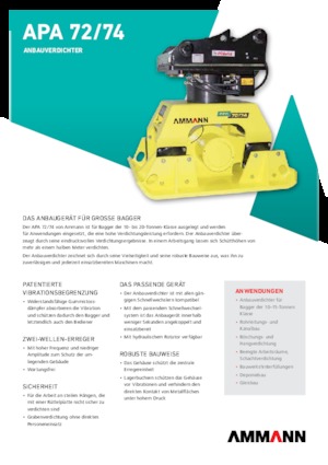 Vibratoare de suprafață montabile Ammann APA 7274