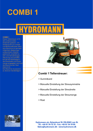 Ansamble de împrăștiere montate Hydromann Combi 1