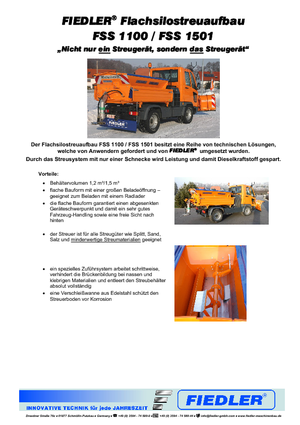 Ansamble de împrăștiere montate Fiedler FSS 1100