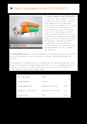 Ansamble de împrăștiere montate Pronar SPT 70 