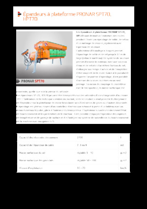 Ansamble de împrăștiere montate Pronar SPT 70 