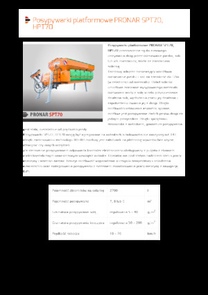 Ansamble de împrăștiere montate Pronar SPT 70 