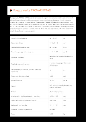 Ansamble de împrăștiere montate Pronar KPT 40 