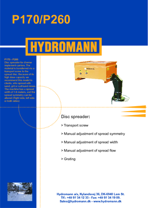 Ansamble de împrăștiere montate Hydromann P 260