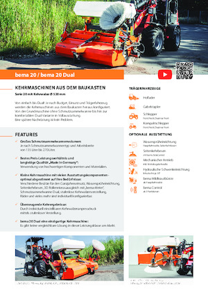 Măturători stradale montate Bema 20/1250