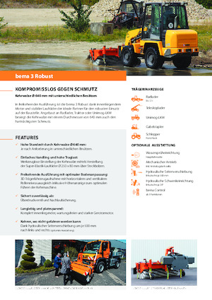 Măturători stradale montate Bema 3 Robust 2300 