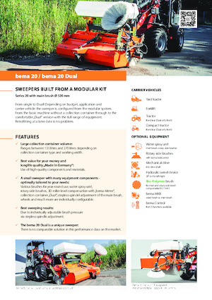 Măturători stradale montate Bema bema 20 Dual