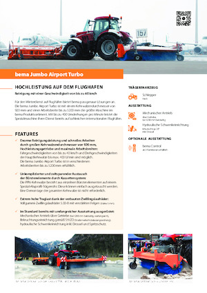 Măturători stradale montate Bema bema Jumbo Airport Turbo