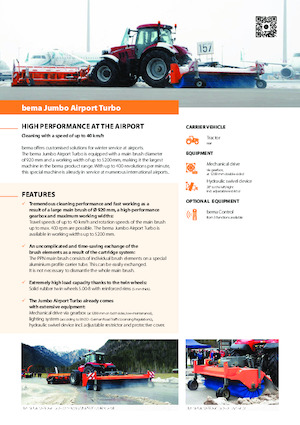 Măturători stradale montate Bema bema Jumbo Airport Turbo