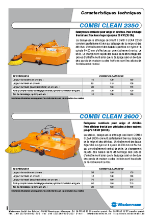 Măturători stradale montate Wiedenmann CombiClean 2600